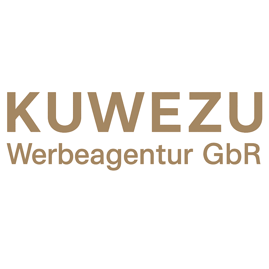 Schriftzug der KUWEZU Werbeagentur Warendorf