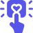 Herz Symbol mit einer Hand die drauf Klickt als Darstellung für ein Like auf Social Media Plattformen