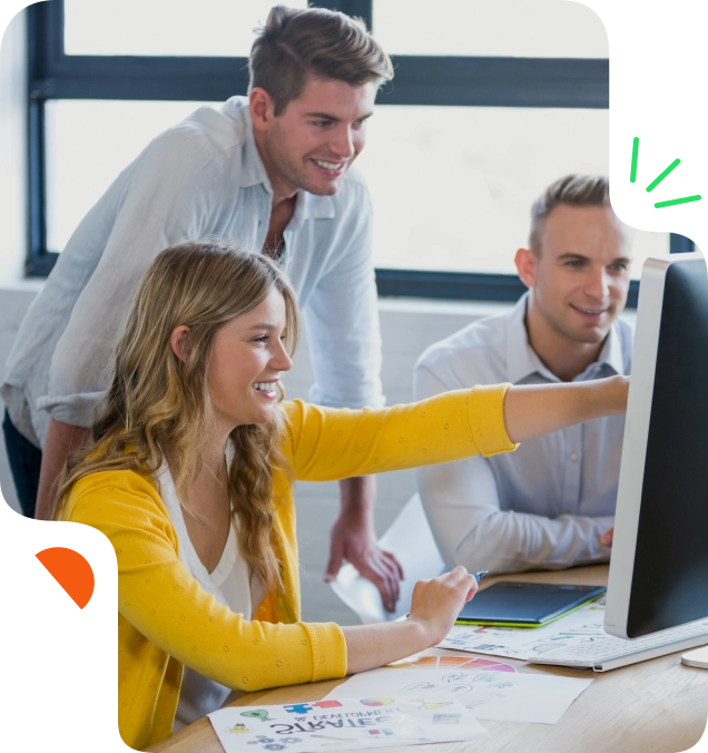 Agentur-Team bei der gemeinsamen Projektplanung